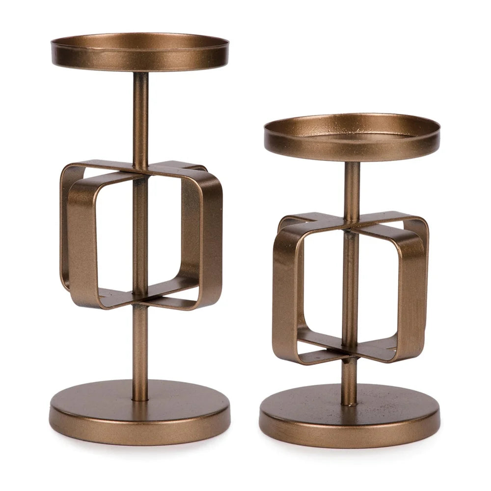 Gold Metal Candle Holder