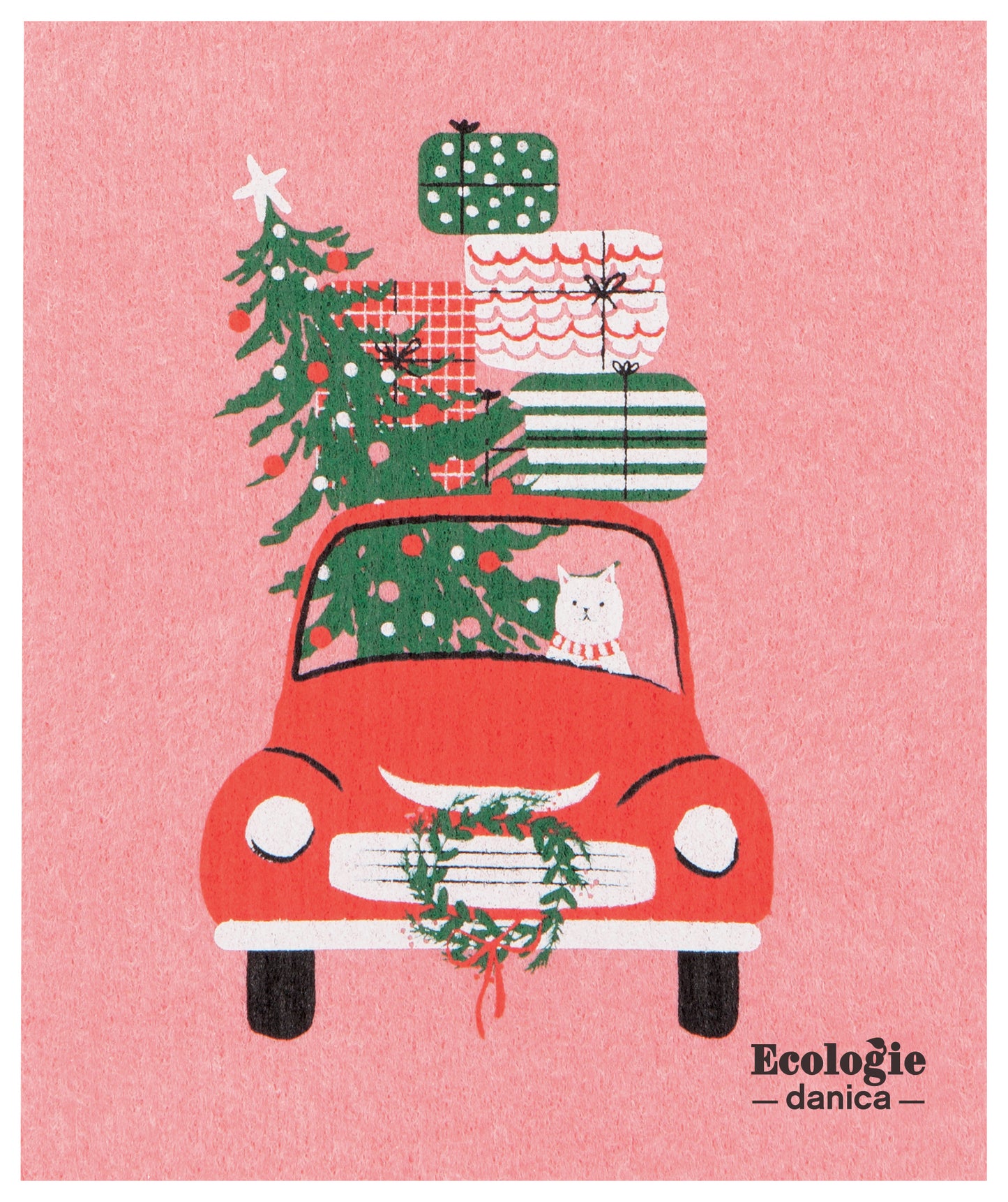 Winter Wheels Swedish Dishcloth