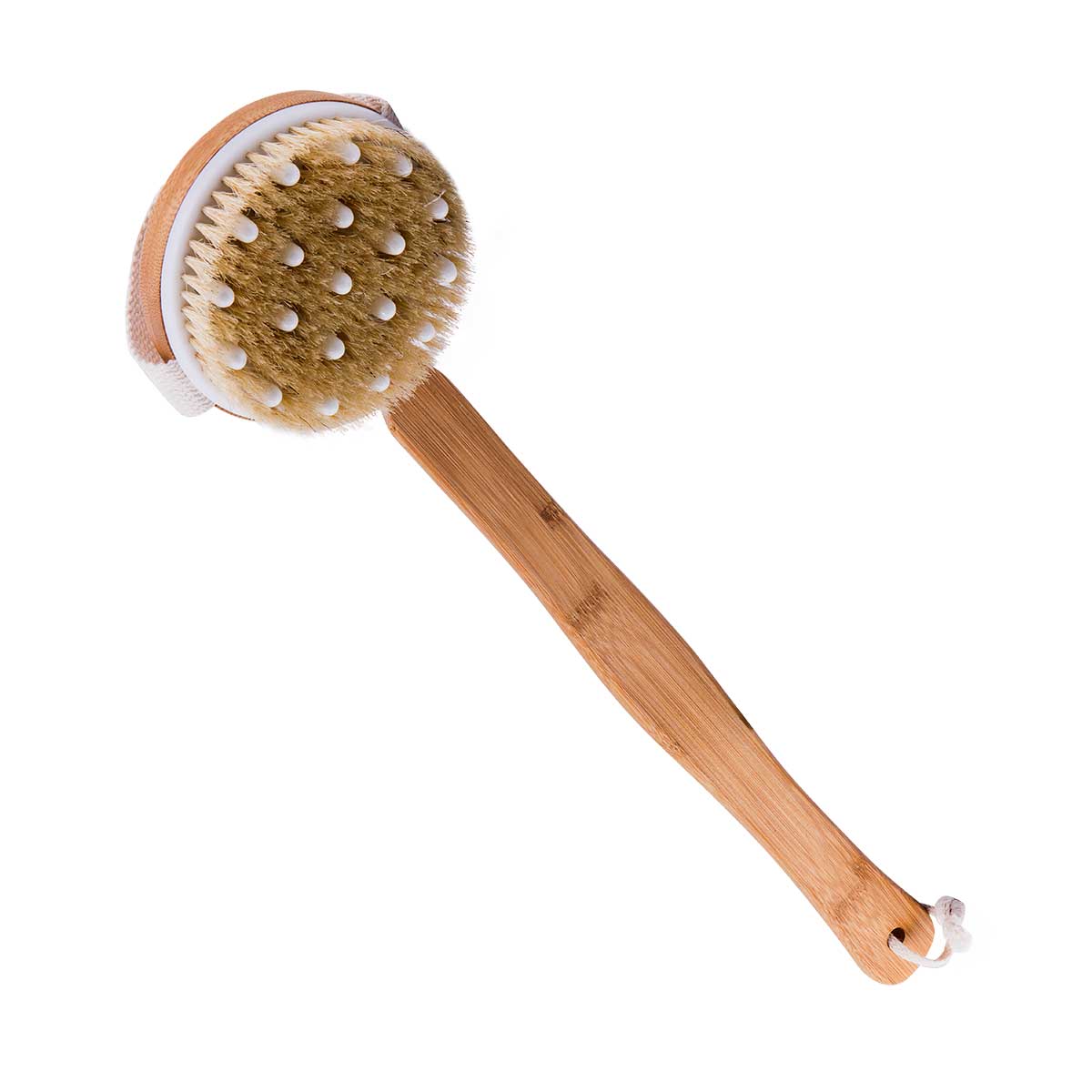 Bamboo Massaging Bath Brush with Detachable Brush