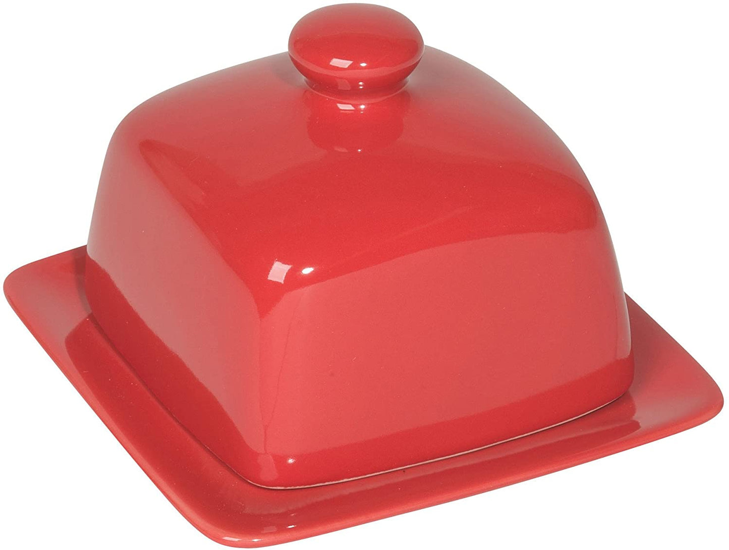 Red Square Butter Dish