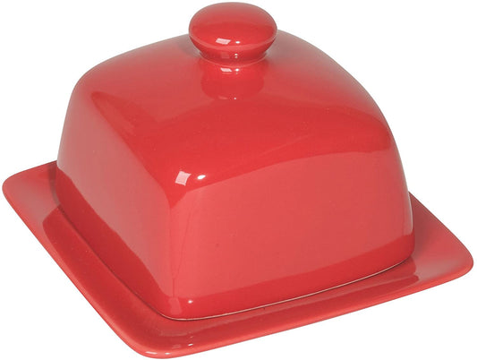 Red Square Butter Dish