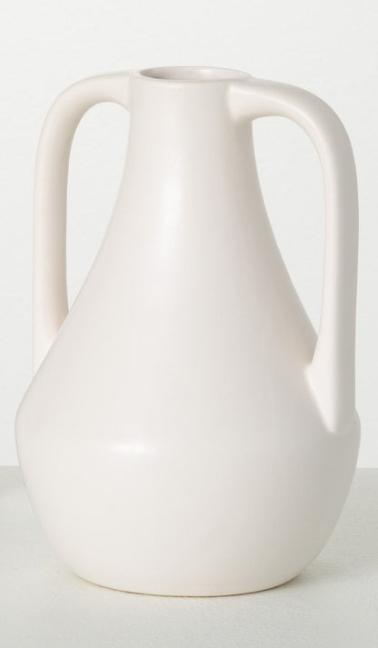 Cream Coloured Handled Vase (2 Styles)