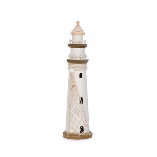 White and Natural Lighthouse 18.5"