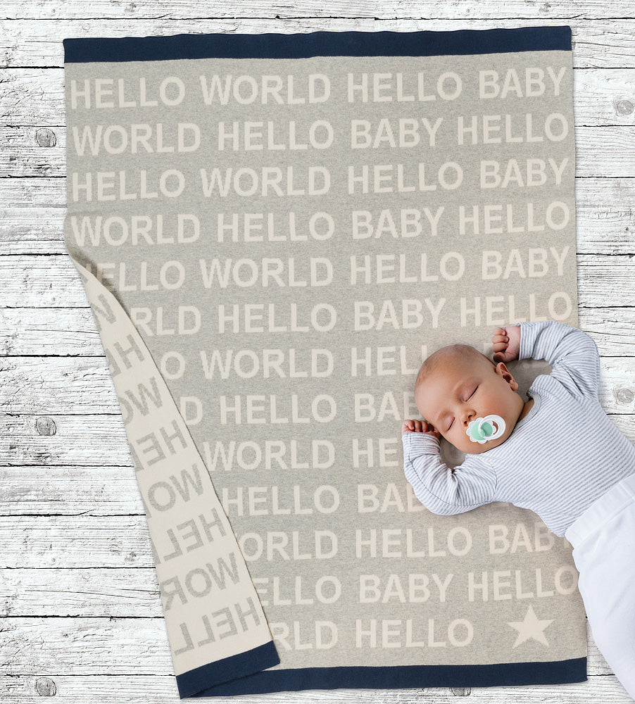 Hello Baby Small Throw Blanket
