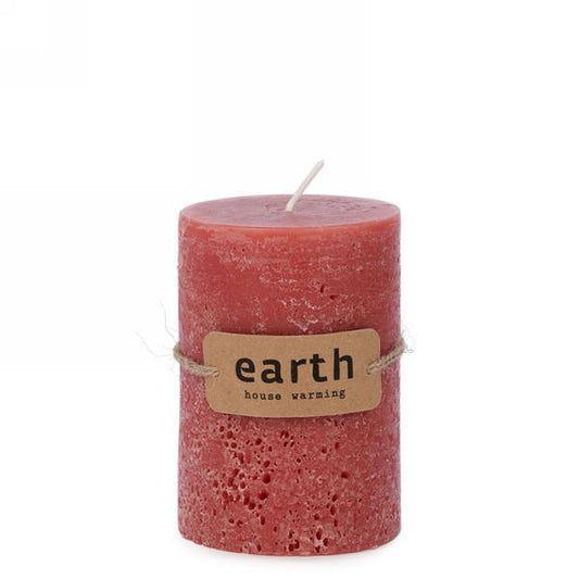 Terracotta Coloured Pillar Candle