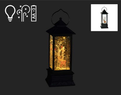 Black Deer Lantern with LED Light