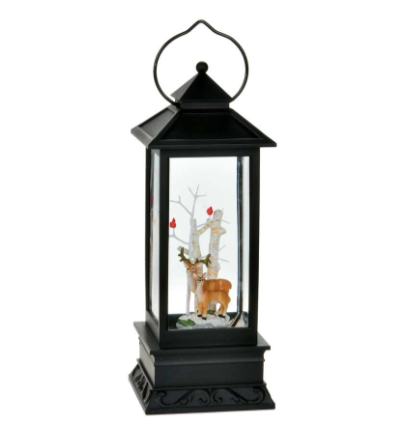 Black Deer Lantern with LED Light