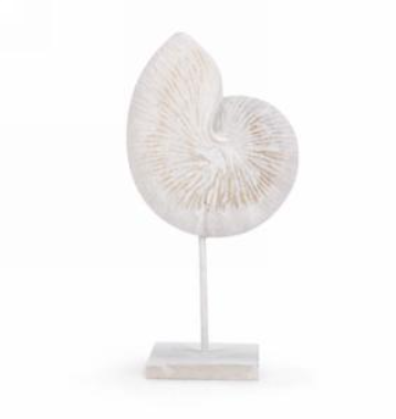 White Shell Decor on Stand