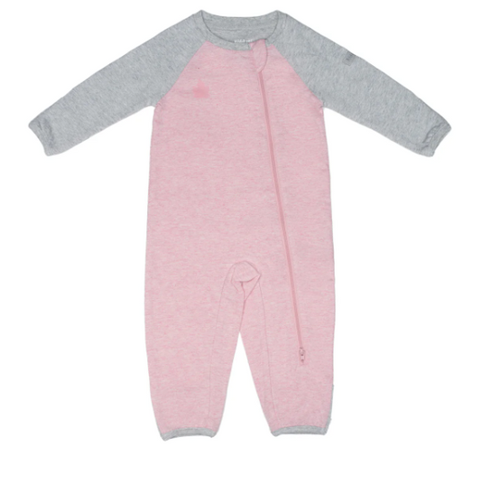 Organic Cotton Pink and Grey Playsuit