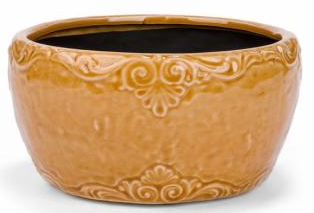 Large Mustard Yellow Pot