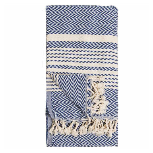 Turkish Towel Hasir Pattern - Blue (2 sizes) - Joshua & Company