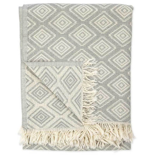 Turkish Towel Pyramid Light Grey (Bath or Beach)