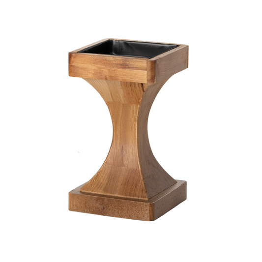 Square Wooden Candle Holder Small