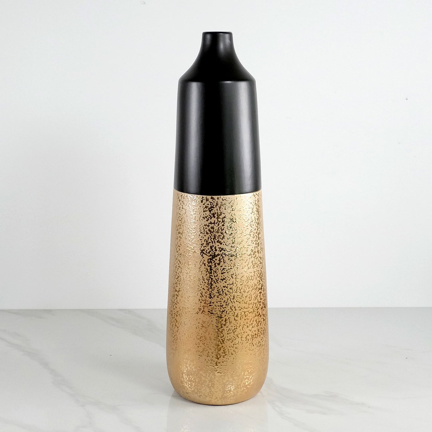 Tall Black and Gold Vase *Pick Up Only