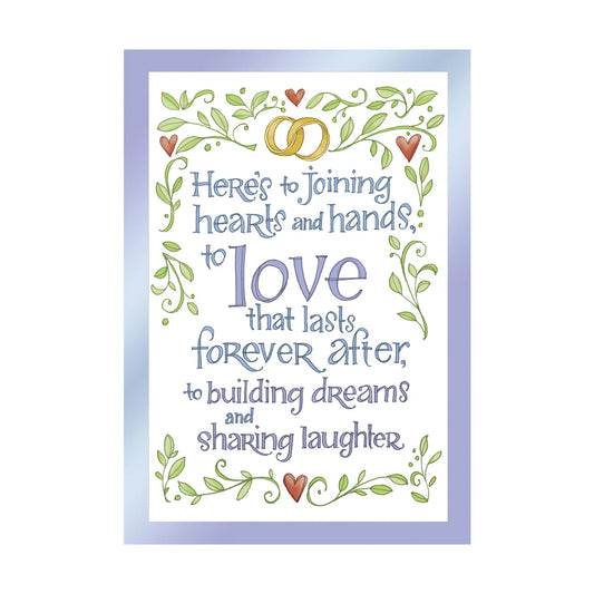 Here's to joining hearts and hands... Wedding Card