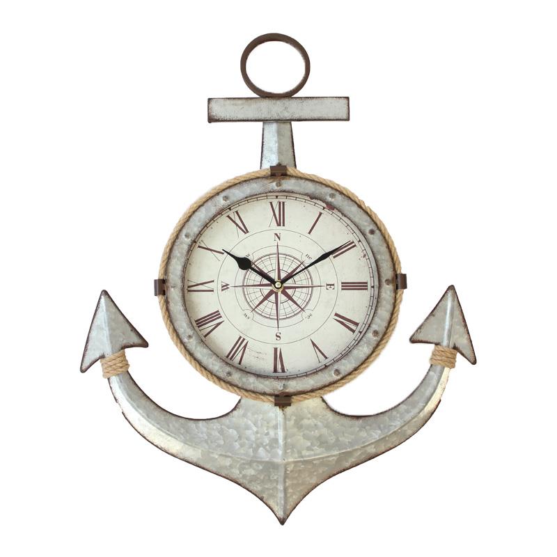 Galvanized Anchor Wall Clock **Store Pickup Only**