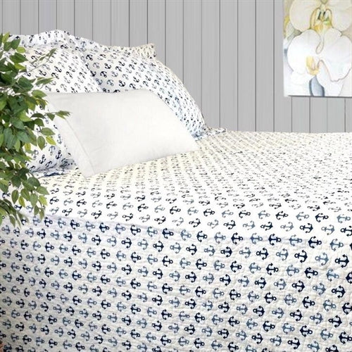Finn Blue Anchors Quilt Set