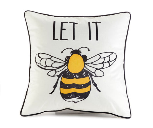 Let it Bee Cushion Cover 18" x 18" (no insert)