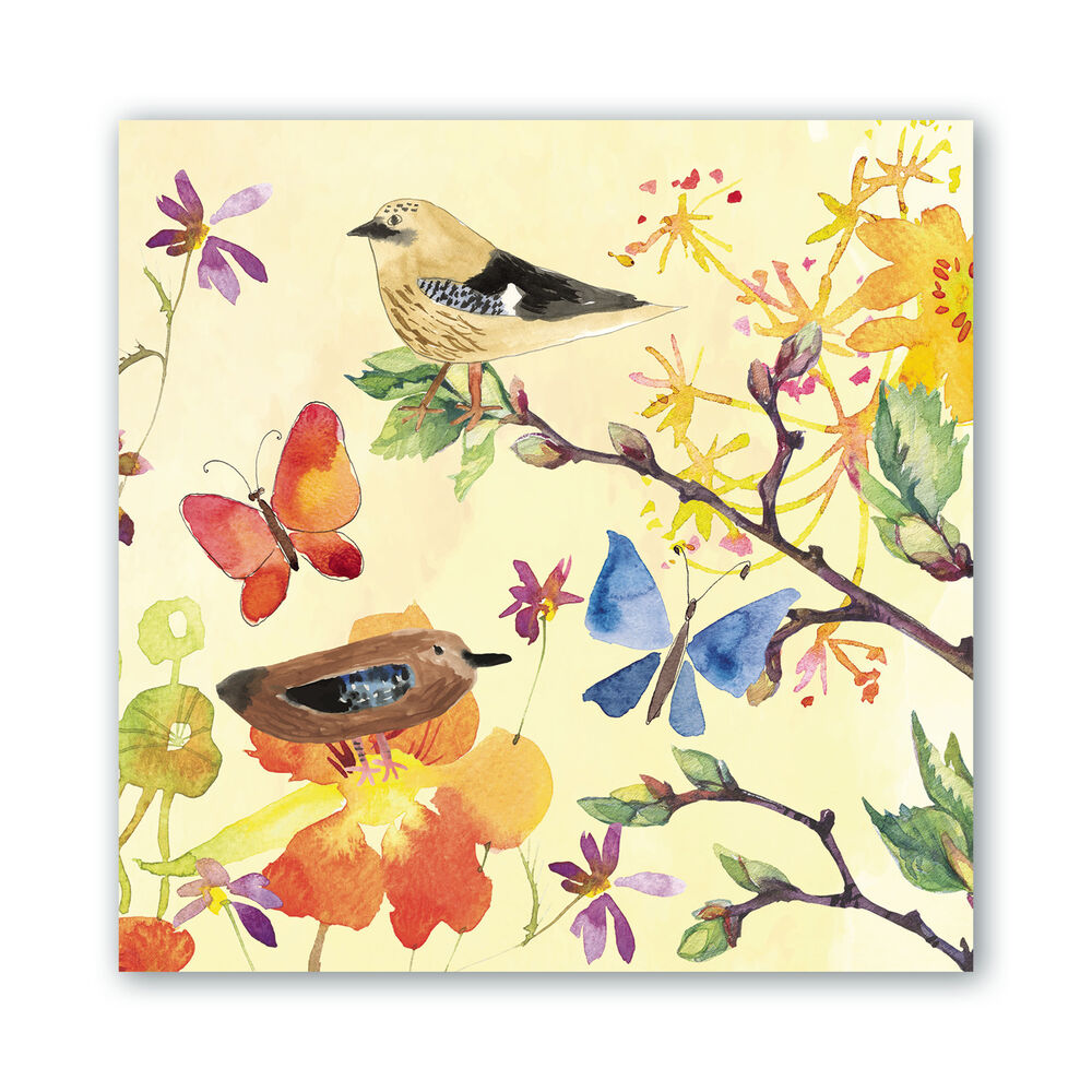 Michel Design Works Birds & Butterflies Luncheon Napkins