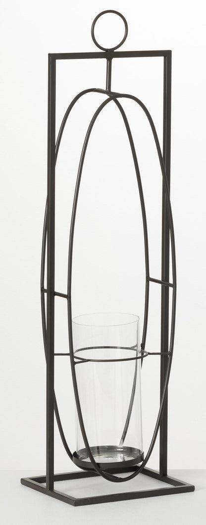 Metal and Glass Lantern **Pick Up Only** 2 sizes