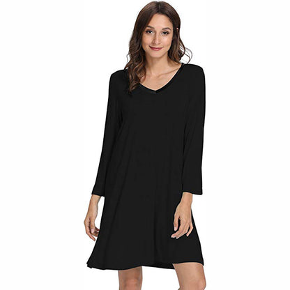 Long Sleeve Bamboo Nightdress - Joshua & Company