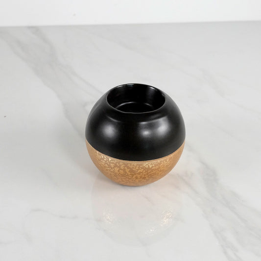 Small Black and Gold Tealight Holder