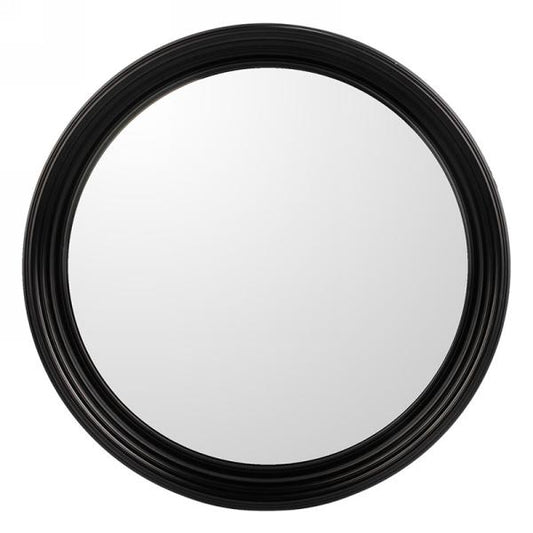 Black Ridged Trim Mirror 24"