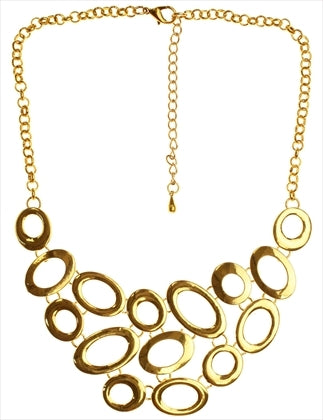 Metal Ovals Necklace (Silver or Brass)
