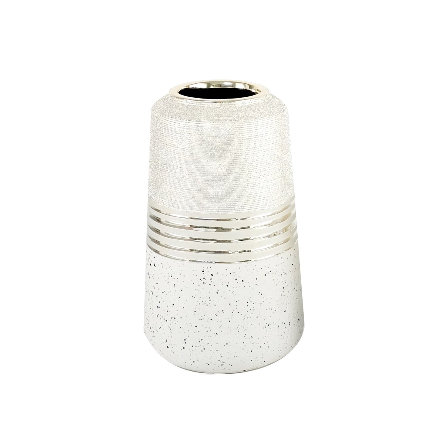 Champagne and Silver Textured Vase - Large