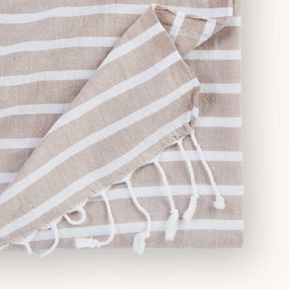 Turkish Towel Emma - Sand (Bath or Beach)