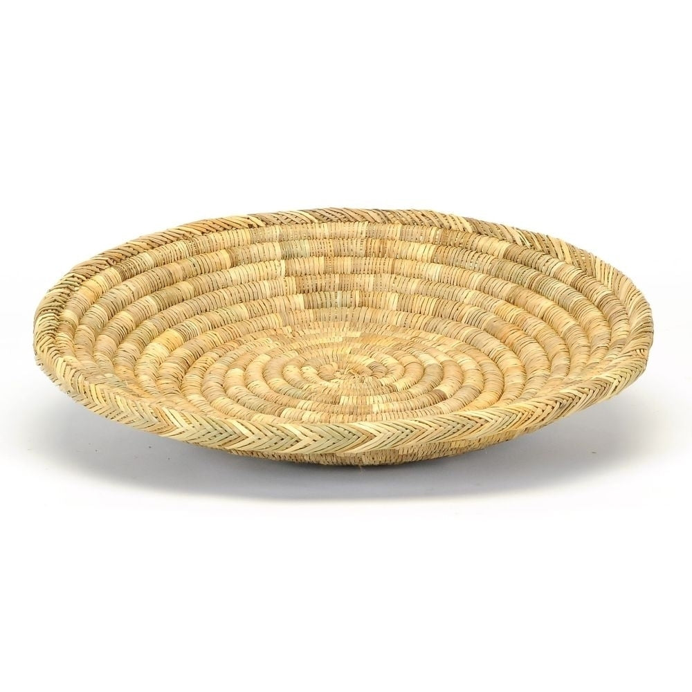 Large Round Coiled Grass Tray 18"