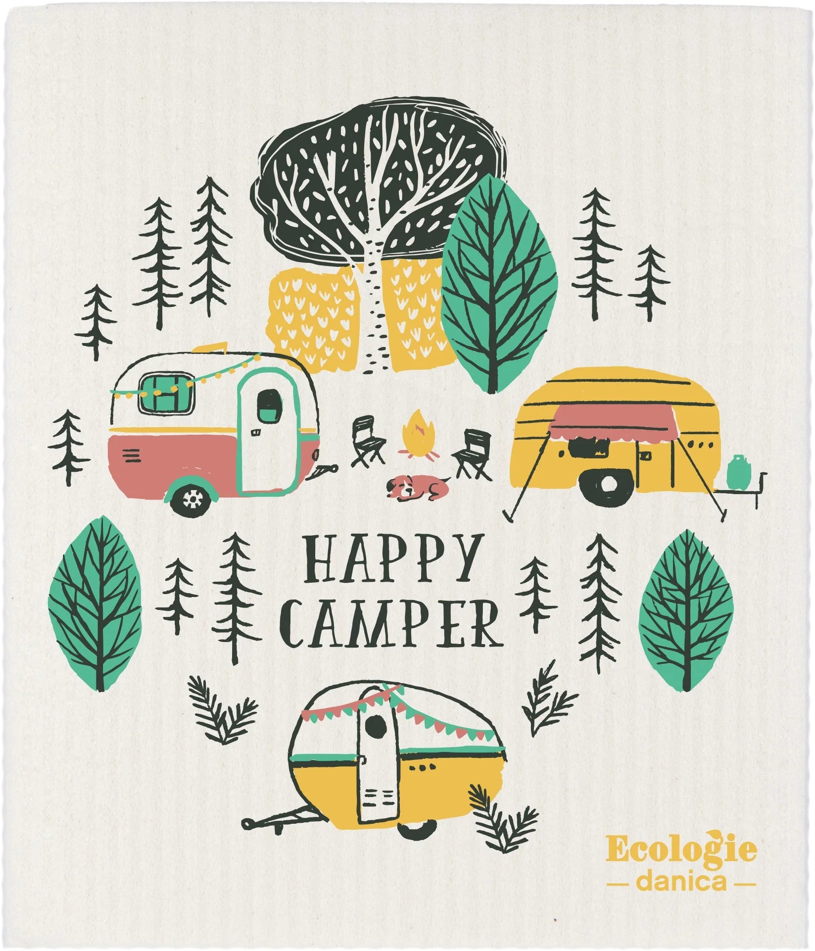 Swedish Dishcloth - Happy Camper - Joshua & Company