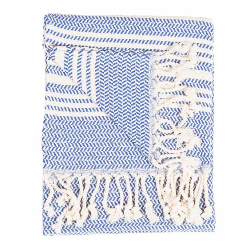 Turkish Towel Hasir Pattern - Blue (2 sizes) - Joshua & Company