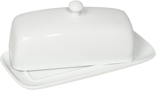 White Rectangular Butter Dish - Joshua & Company