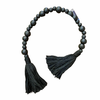 Black Wooden Bead Garland (Assorted Sizes)