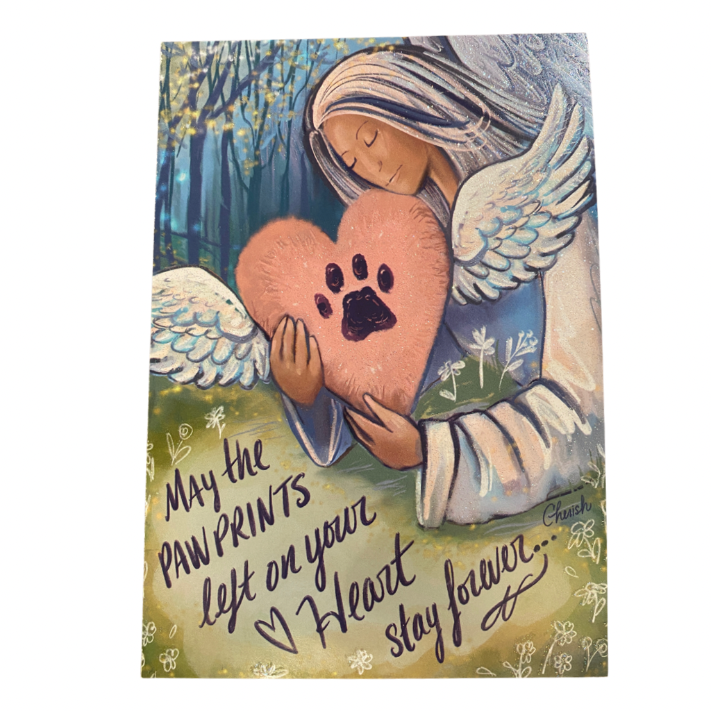 Paw prints left on your heart... Pet Sympathy Card