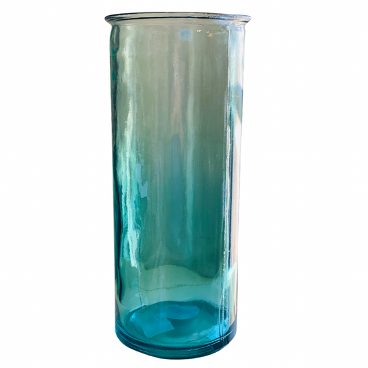 Large Aqua Hurricane Glass