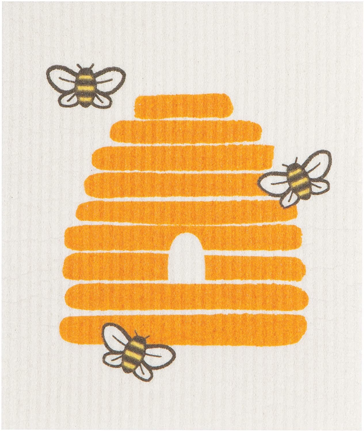 Bees and Hive Swedish Dishcloth