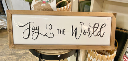 "All is Calm All is Bright" or "Joy to the World" Metal Sign