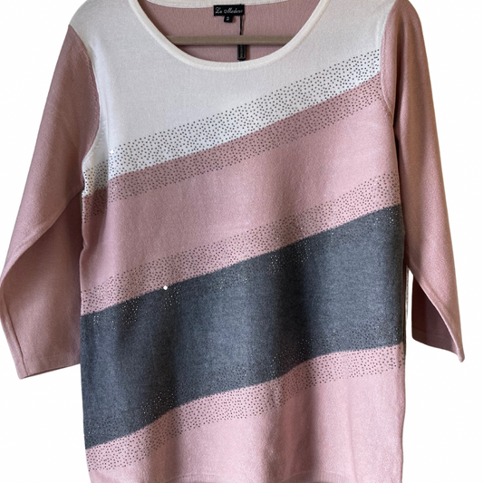 Pink and Grey Sweater