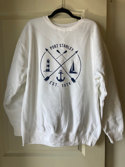 White Port Stanley Crew Neck Sweatshirt