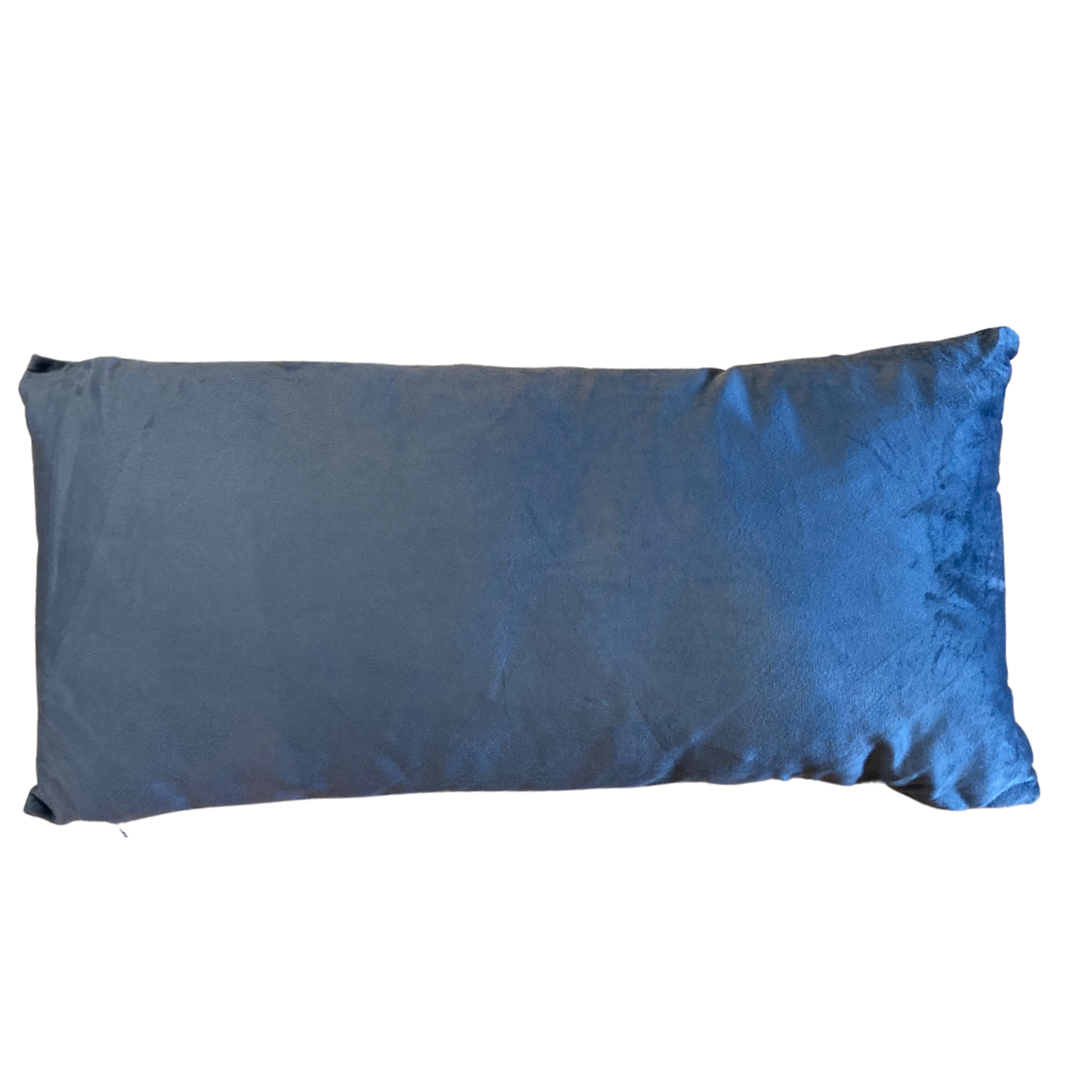 Blue Velvet Lumbar Cushion