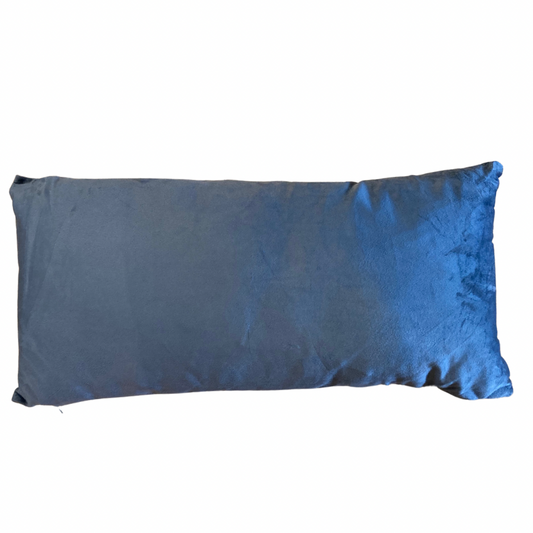 Blue Velvet Lumbar Cushion