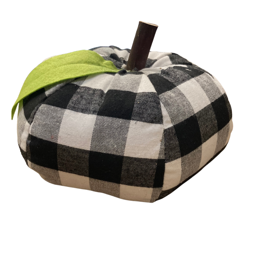 Black and White Cloth Pumpkin Assorted Styles