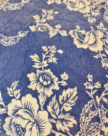 Marlene Blue Rose Quilt Set