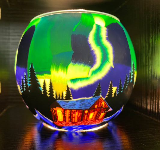 Glass Tea Light Holder - LG Northern Lights