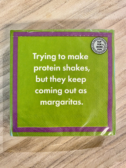 Humorous Reversible Cocktail Napkin Holy Water