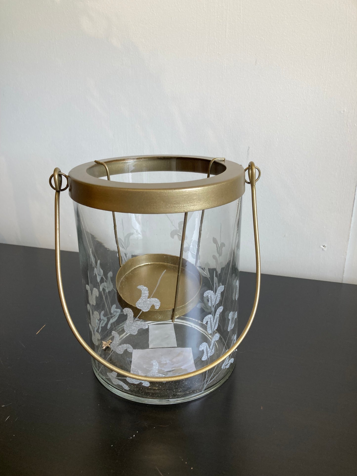 Etched Glass Lantern Assorted Sizes