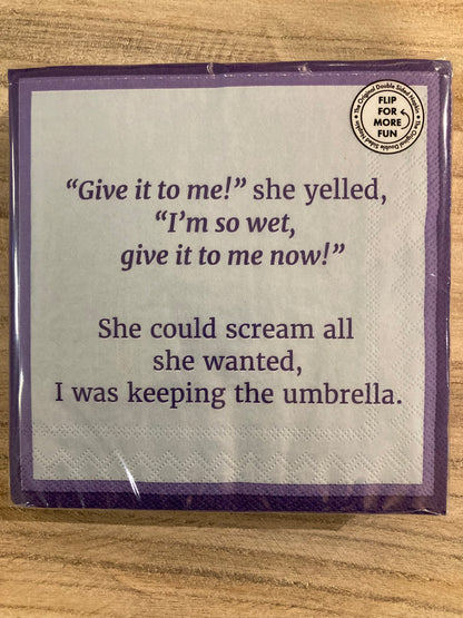 Humorous Cocktail Napkins Umbrella