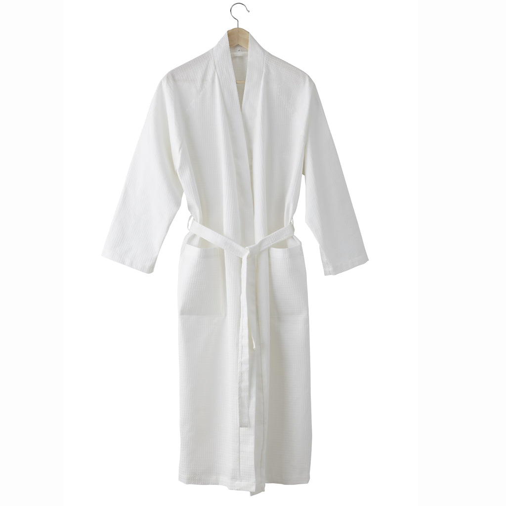 French Terry Kimono Robe - White